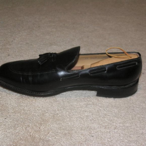 Nettleton Black Leather Tassel Loafers 14D main image 10